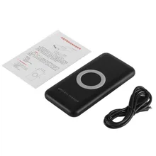 Portable Power Bank 8000mAh with Qi Wireless fast Charging & Dual USB Rechargeable Mobile Phone Powerbank B100 wireless charger