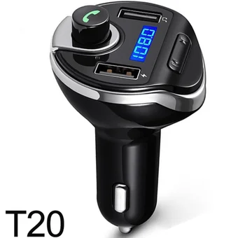 

by DHL or Fedex 100pcs T20 Car Bluetooth FM Transmitter Wireless Modulator Car Kit MP3 Audio Player HandsFree Support 2 USB