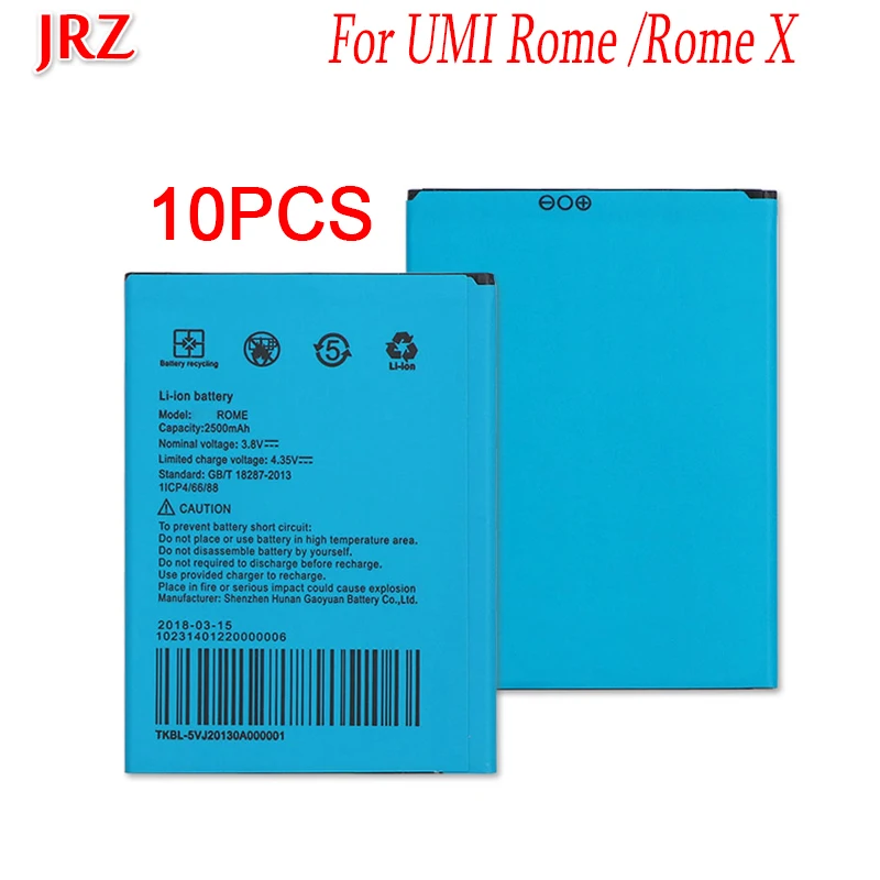 10 шт./лот 2500 мАч для UMI Rome батарея Umi ROME X Batterie Bateria Аккумулятор AKKU | Мобильные