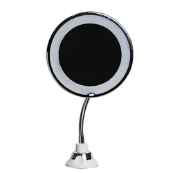 360 градусов регулируемая светодиодная подсветка макияж зеркало для макияжа инструмент гибкий для зеркала на присоске косметические