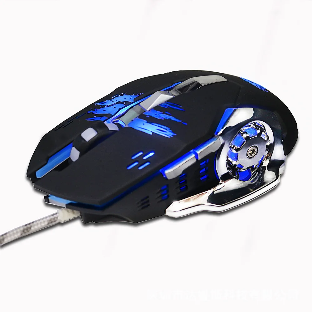 Hot Sale 6 Button 3200 DPI USB Wired Mechanical Gaming Mouse Mice 4 LED