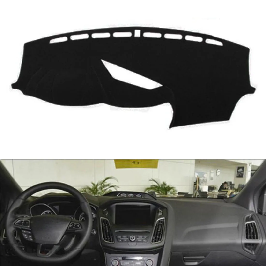 

Dongzhen Fit For Ford Focus 2013-2016 Car Dashboard Cover Avoid Light Pad Instrument Platform Dash Board Cover Mat Decoration