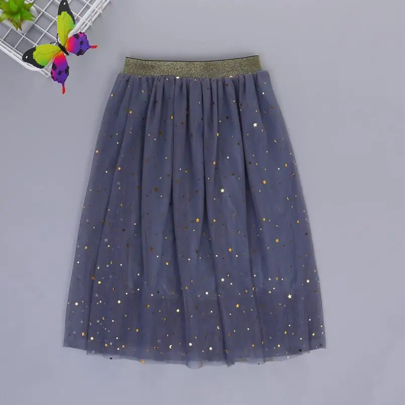 Детская одежда для малышей сетчатые юбки-пачки принцессы для девочек Детская Праздничная танцевальная юбка с блестками и звездами юбка-пачка для девочек