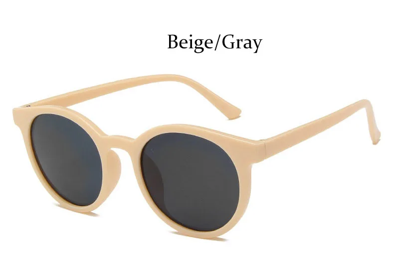 Женские солнцезащитные очки ретро круглые очки с металлической оправой Женские Классические роскошные овальные солнцезащитные очки для женщин модные очки - Цвет линз: Beige Gray