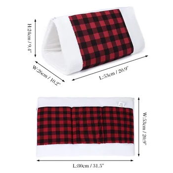 

Cats Pet Puppy Bed 2-in-1 Pet Bed Sleeping Bag Warm Home Houses Plaid Nest Pets Dog Kennel Cat Tunnel Mat Cushion Pet Supplies