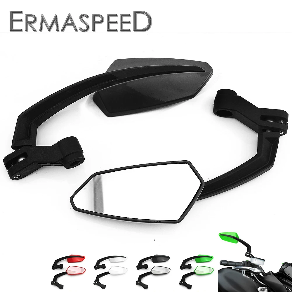 

Motorcycle Rear View Mirrors Universal Handlebar Side Mirror Green Black White Red for Honda Yamaha Suzuki Kawasaki
