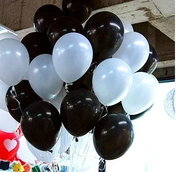 10 дюймов Цвет: белый, черный, светонепроницаемые цветные латексные шары на день рождения Свадебная вечеринка украшения оптом
