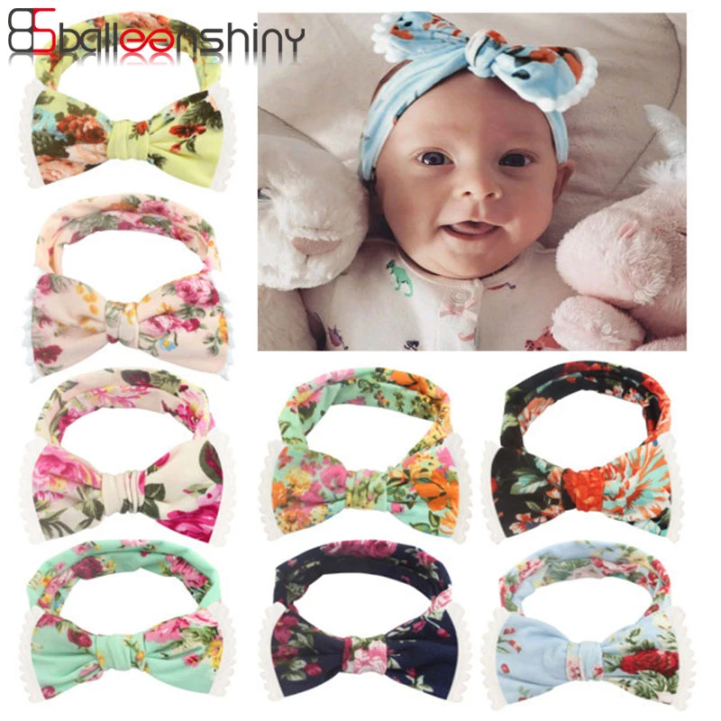 white bow headband baby