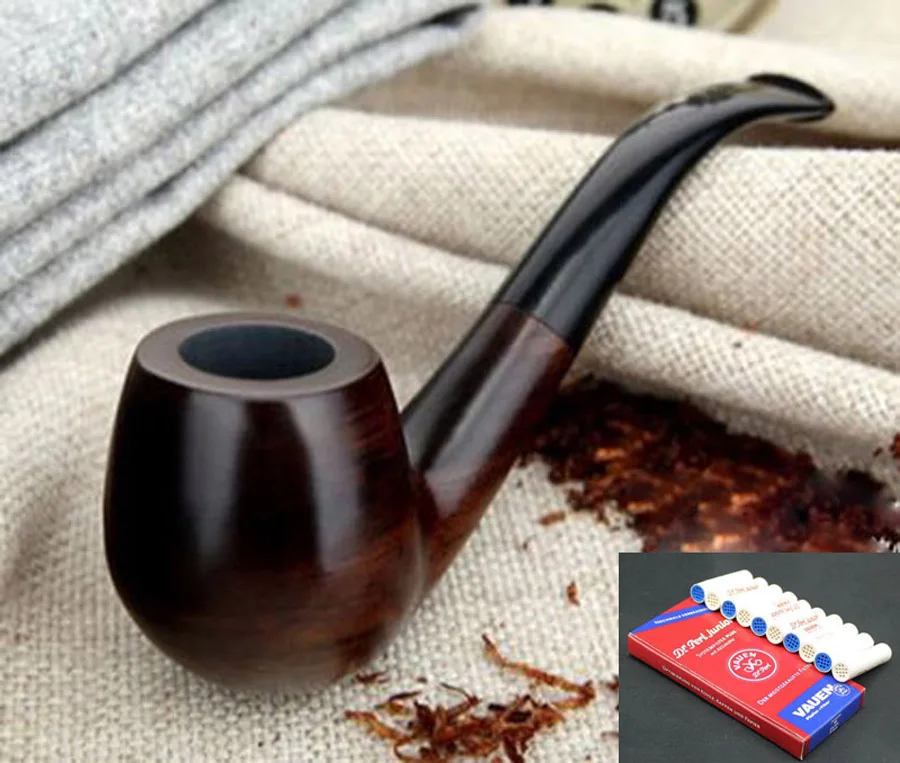 16 Tools 9mm Filters Classic Handmade Natural Wood Smoking Pipe Set ...