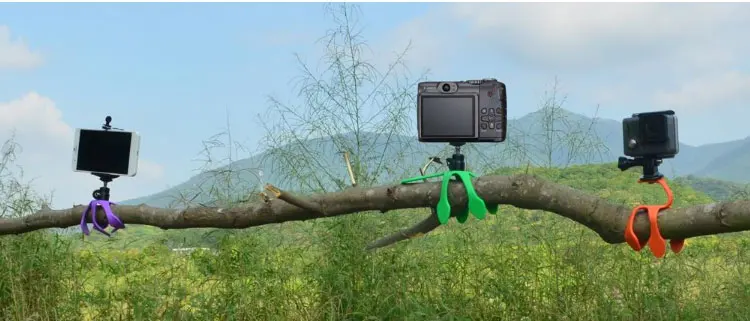 Эксклюзивная мини-штатив Портативный Гибкая подставка/держатель для iPhone Gopro xiaomi yi Sj4000 JCAM 5000 Спортивная Камера аксессуары