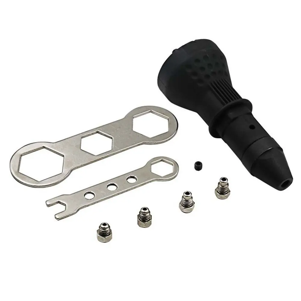 

Electric Riveter Gun Rivet Tool Kit Electric Rivet Inset Nut Tool Gun Drill Adapter Kit 1.8mm,2.2mm,2.8mm,3.2mm Drill Adapter