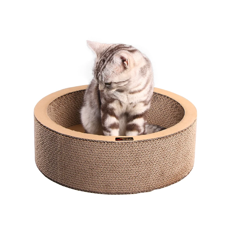 

Plain Round Bowl-Cat Scratcher Fat Cat Bed Round 40cm diameter Cardboard Paper High Quality Cat Toy Scratching Pad