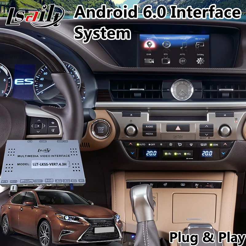 Android 6.0 Gps Navigation Interface Box for Lexus ES250 / 300h / 350