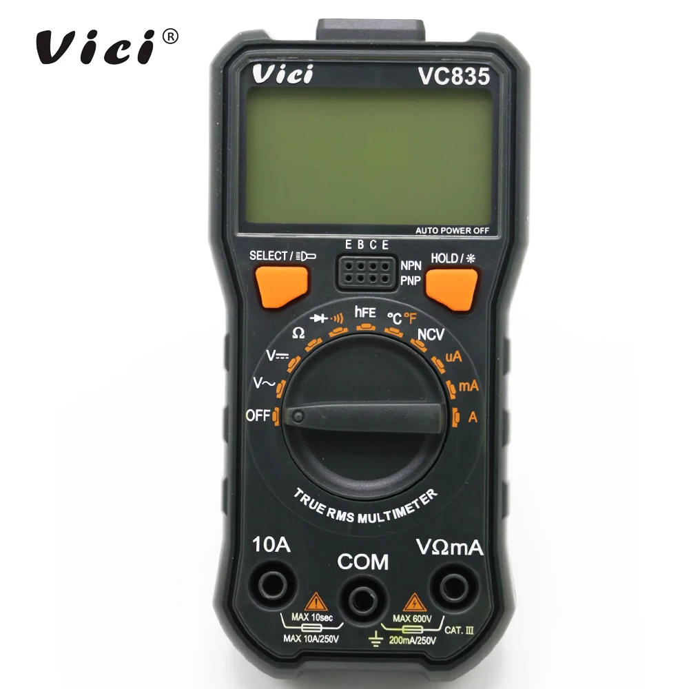 Мультиметр Vici VC835 функция True RMS 3 1/2 Автоматический диапазон многофункциональный