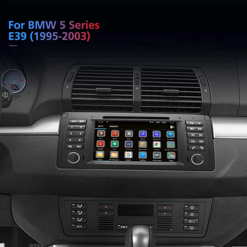 Perfect Junsun Android 8.1 Navigation WIFI  CD playback 2+32GB Car Multimedia Player GPS Navi Auto DVD Radio for 5 Series E39 BMW X5 E 2