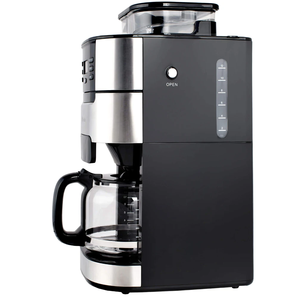 Кофеварка GEMLUX GL CM 77 (Мощность 1050 Вт объем 1.5 л капельная встроенная кофемолка с