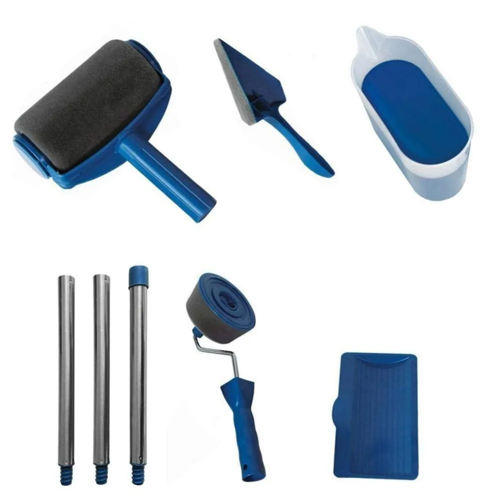 8pcs Multifunctional DIY Paint Roller Brush Tools Set Household Use