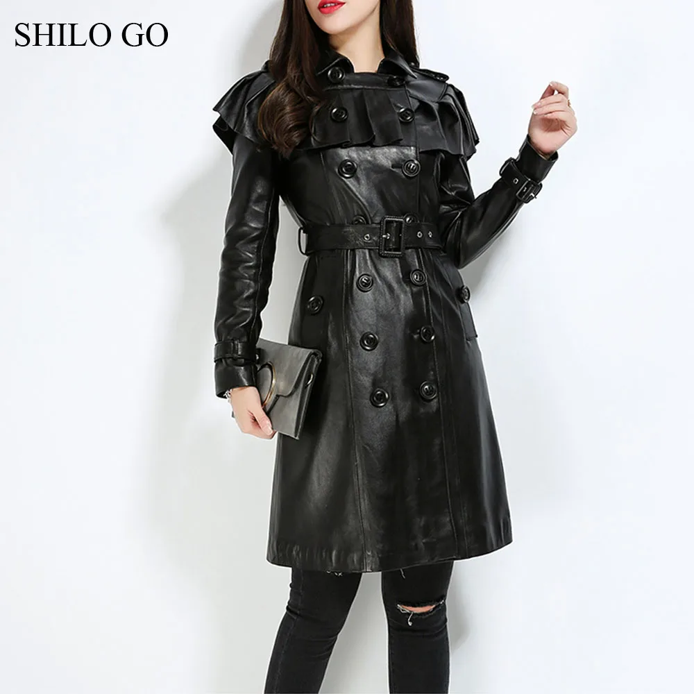 Buy SHILO GO Leather Trench Womens Autumn Fashion