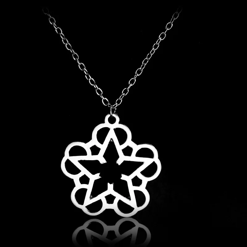 10PCS/Lot Fashion Vintage Silver Rock Band Black Veil Brides Rock Music BVB Logo Pendant Necklace