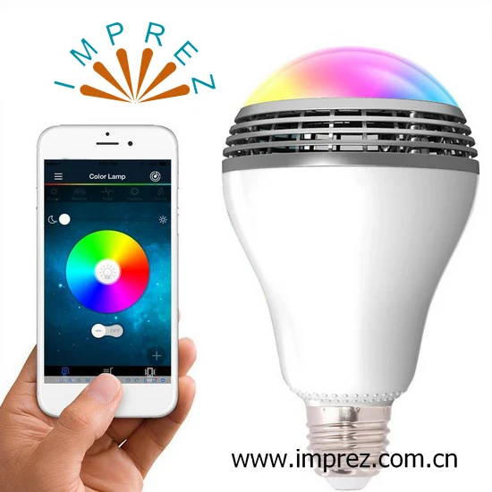 

Free shipping E27 or B22 Wireless Bluetooth Speaker RGBW Color Smart LED Light Bulb Lamp