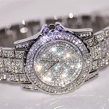 2016 Nueva Llegada de Lujo de Las Mujeres Relojes de diamantes de Imitación de Cristal Reloj de pulsera de Señora Reloj de Vestir de Los Hombres de Lujo Analógico de Cuarzo Relojes Relogio