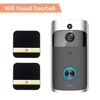 

Video Door Bell WIFI HD Waterproof 720P Doorbell Camera +2pcs Dingdong For IOS Night Vision Timbre Con Camara