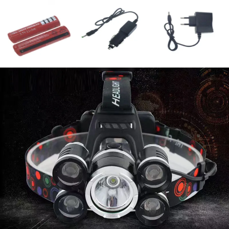 16000LM T6+4*XPE LED Headlamp 5LEDs Headlight Waterproof Lamp light