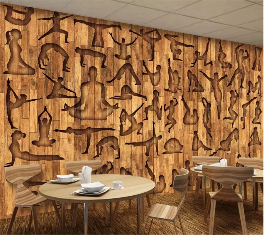 Beibehang пользовательские обои 3d фото фрески Фитнес Спорт Йога Досуг клубы