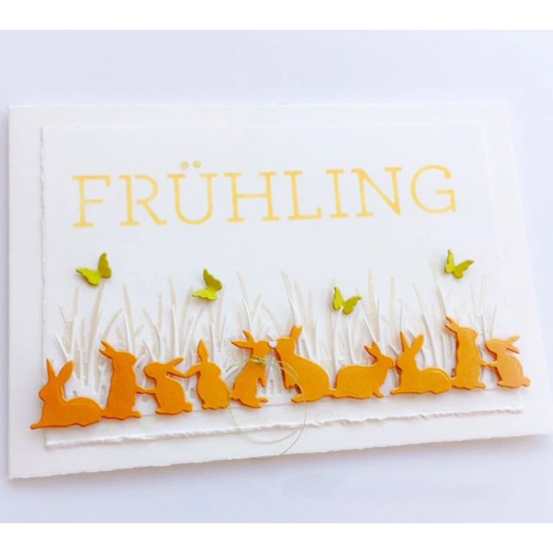 

Rabbit Huge Family Metal Cutting Dies Stencils for DIY Scrapbooking Easter Album Decorative Embossing Card Crafts Template 2019