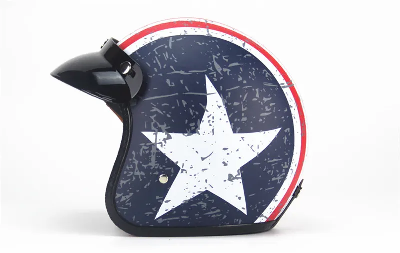 

Мотоциклетный шлем в стиле ретро, с открытым лицом