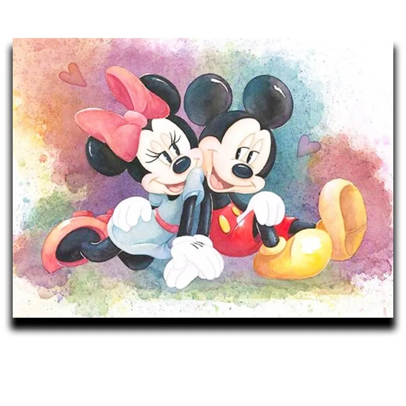 

Diy Diamond Painting Cross Stitch Cartoon Mickey Diamond Square Embroidery Diamond Drill Full Of Mosaic Decoration