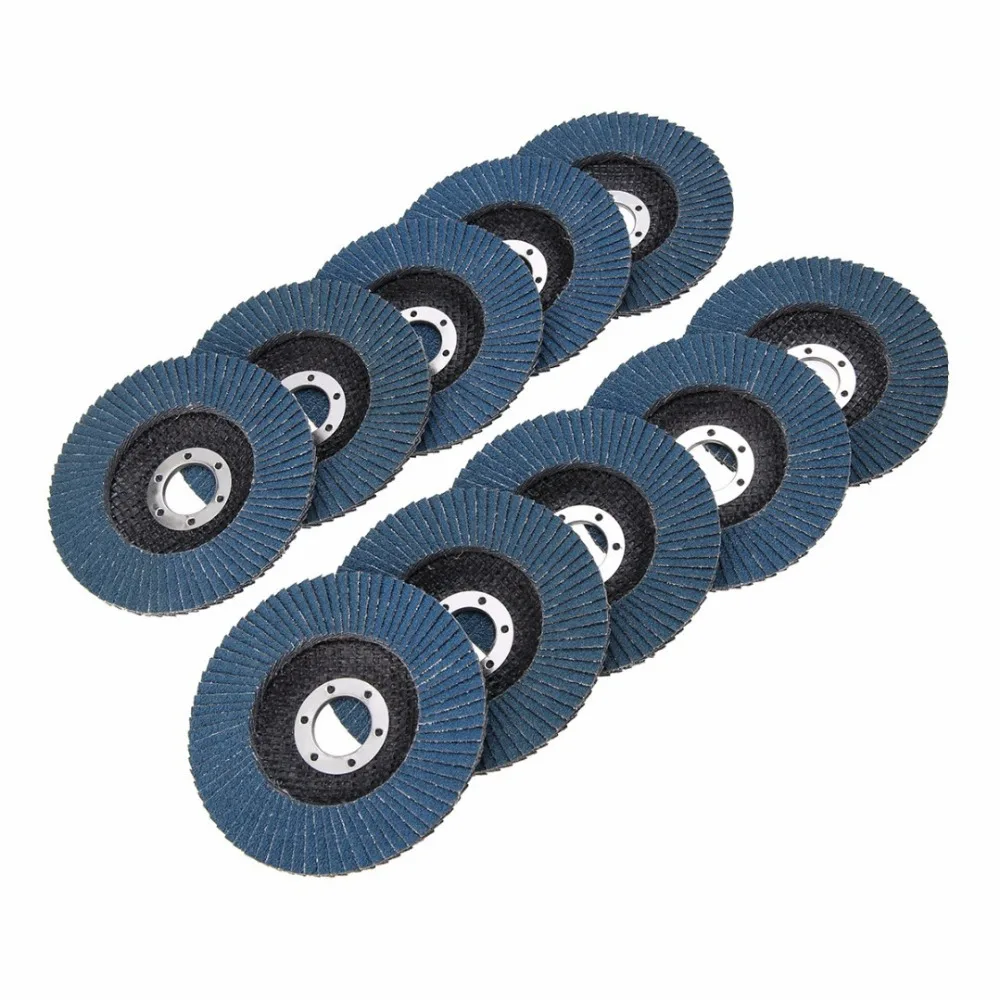 New 10 x Abrasive 4.5'' 115MM Metal Sanding Flap Discs Angle Grinder