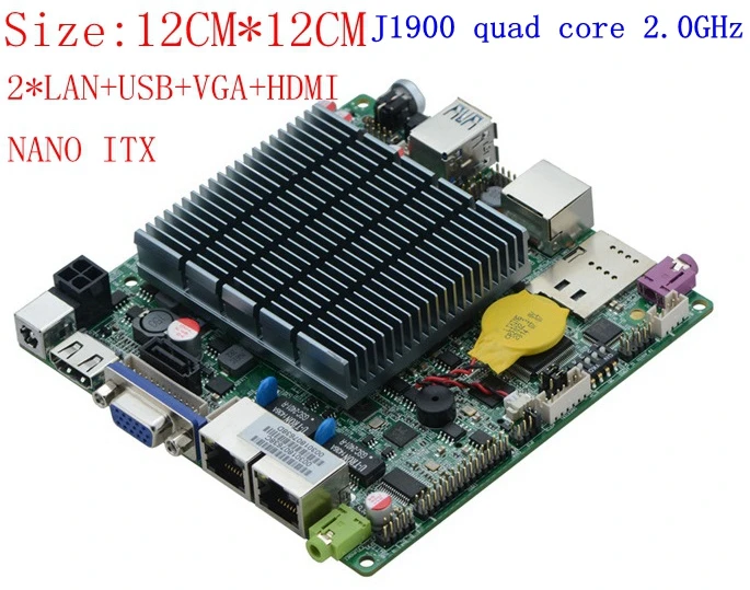 Size 12cm *12 Cm Nano Itx J1900 Cpu Fanless Mini Pc Motherboard Lvds 12v Usb3.0 - Motherboards - AliExpress