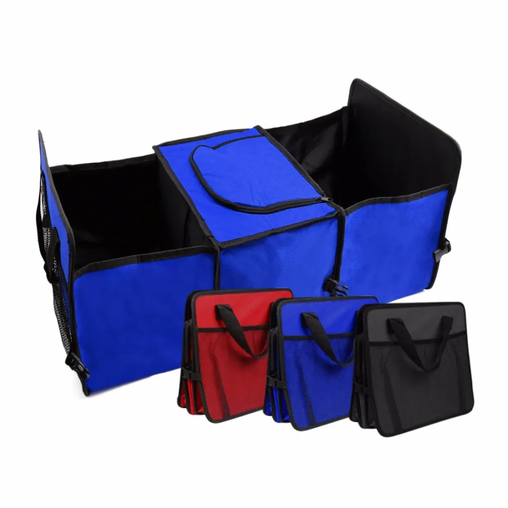 Red Car Trunk Organizer Multipurpose Storage Portable Collapsible Cargo