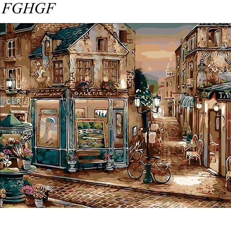 FGHGF живопись по номерам Рисование Раскраска Decoracion Hogar DIY настенные картины для