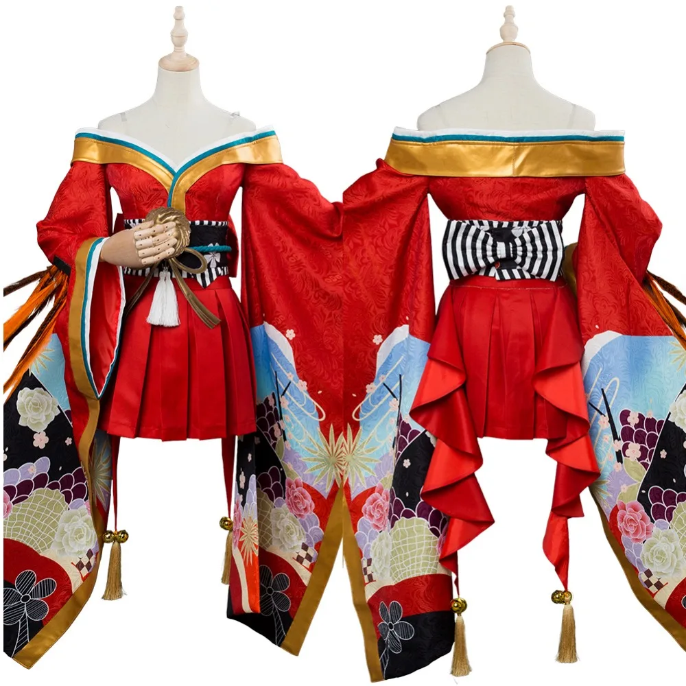 

Azur Lane Cosplay Costume IJN TAIHO Sakura Empire Costume Red Sexy Dress kimono Adult Girls Women Halloween Carnival Costume
