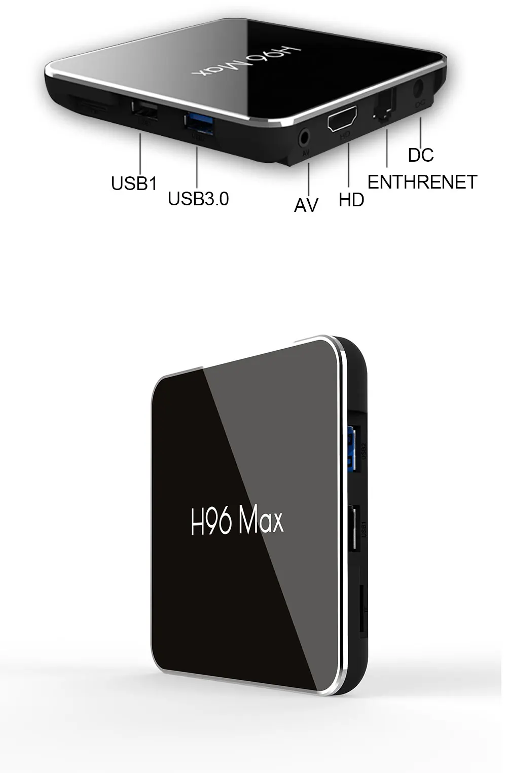 H96 Max x2 caja de tv inteligente Android 8,1 четырехъядерный процессор Amlogic S905X2 LPDDR4 4 ГБ 32 ГБ 64 Гб 2,4G y 5 ГГц Wifi 4 K ТВ-приставка