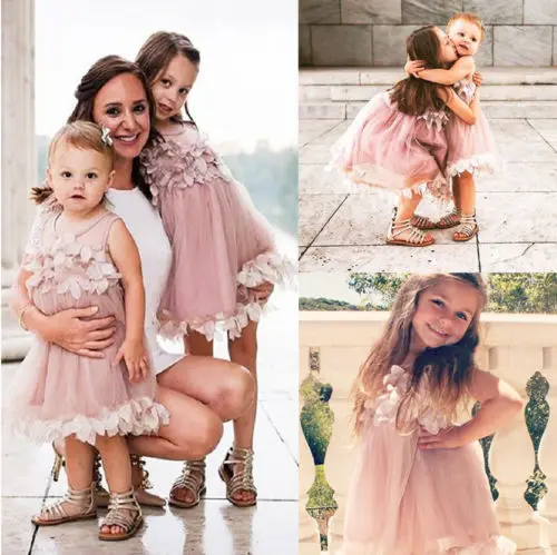 

Hot Adorable Toddler Kids Clothing Baby Girl Flower Dress Princess Bridesmaid Petal Tulle Party Formal Dress vestido infantil
