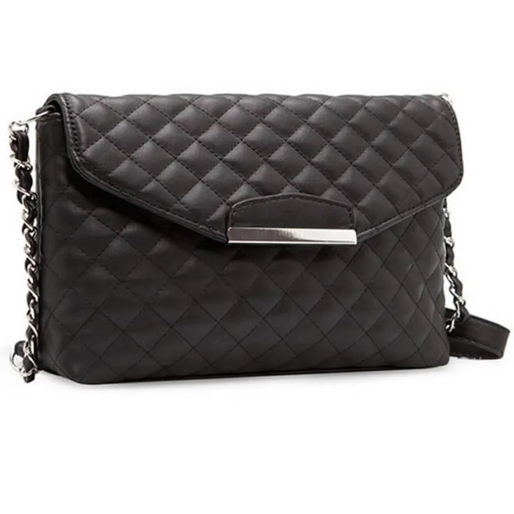 2019 Hot Sale Evening bag Black White Women Leather Handbags Chain Shoulder Bag Plaid Women ...