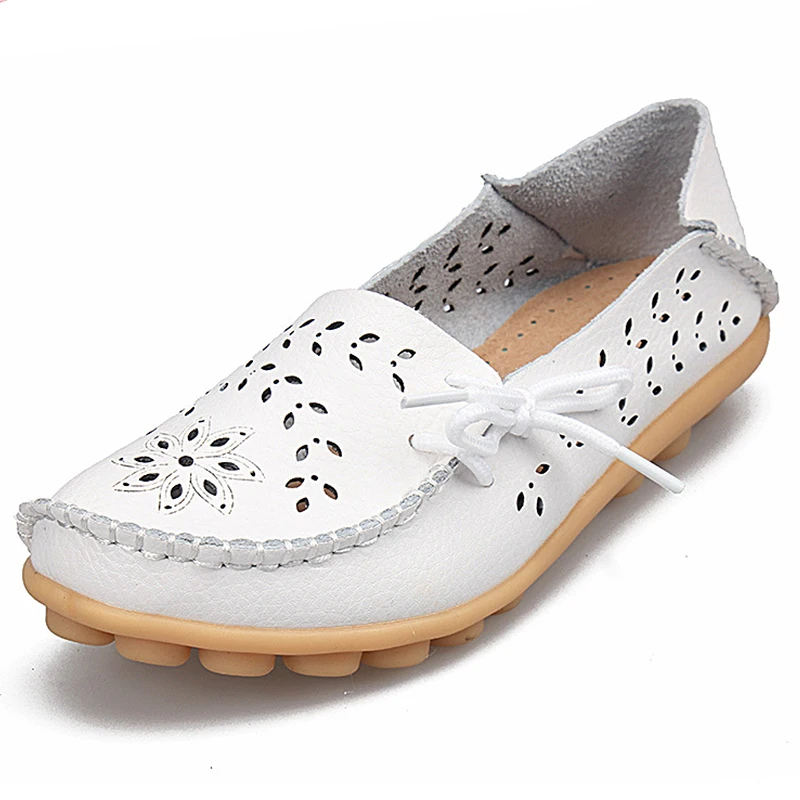 

Womens Casual Shoes Woman Loafers New Real Leather Shoes Moccasins Mother Loafes Soft 2017 Woman Soft Sole Footwear
