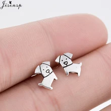 Jisensp Мода серьги в стиле «Бохо матовый домашних животных Серьги С Собаками Для женщин bijoux(украшения своими руками) классический животных серьги-гвоздики, аксессуары pendientes подарок