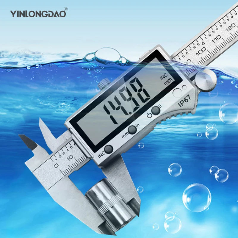 

IP67 Bluetooth Transmission Waterproof Electronic Digital Display Cursor Caliper 0-150mm Precision Measurement Tool Ruler