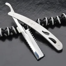 Прямой край из нержавеющей стали Парикмахерская бритва складной нож для бритья стальная ручка