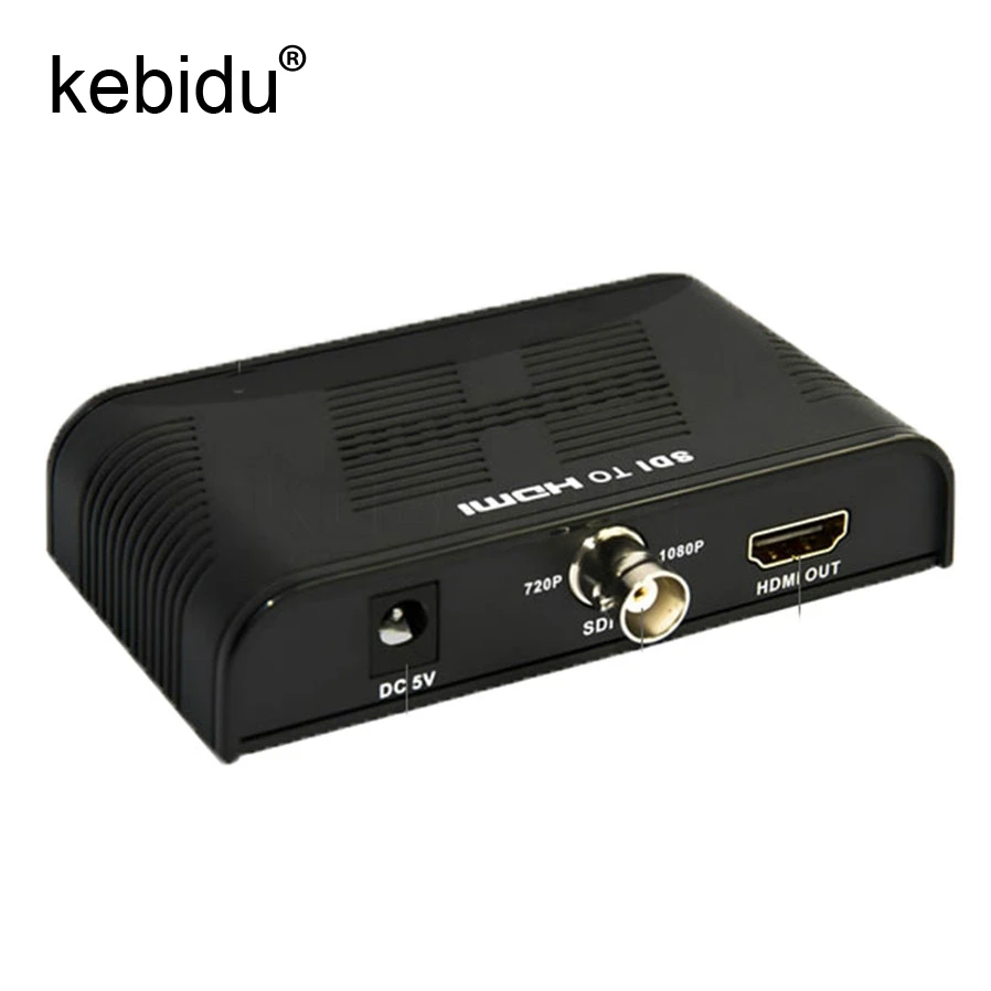 

Kebidu EU Plug HD 1080P 720P SDI to HDMI Converter SD-SDI HD-SDI 3G-SDI Embedded Audio HDMI Adapter
