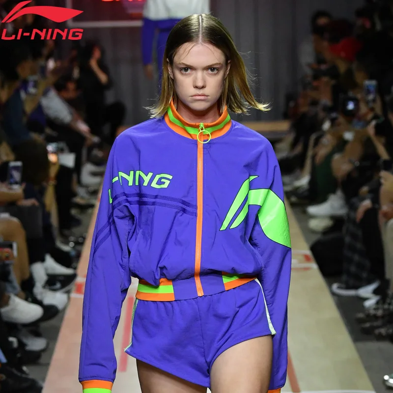 

Li-Ning Women PFW CHINA LI-NING Jacket Loose Fit Printing Nylon Polyester LiNing Comfort Sports Coats AJDP028 WWJ956