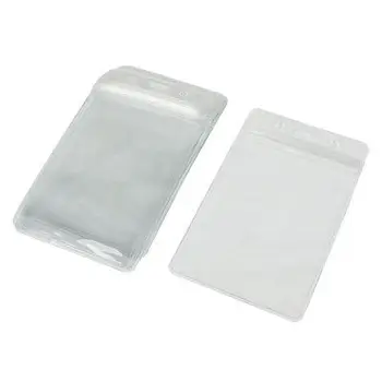 

Clear Plastic Business ID Badge Card Vertical Holder 10 Pieces