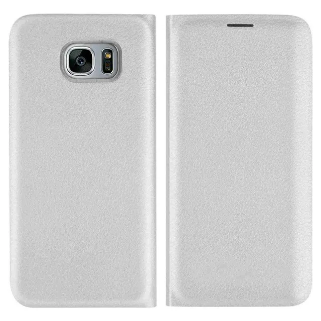 Чехол-портмоне из кожи с откидной Чехол для samsung Galaxy A6 A8 J4 J6 A5 A7 A750 S8 S9 плюс S6 S7 край A3 J3 J5 J7 телефон чехол s - Цвет: Белый