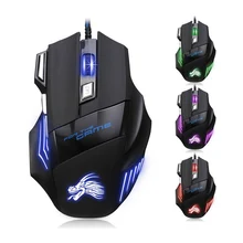 New Professional Wired Gaming Mouse 5500 DPI 7 Buttons LED Optical USB Wired Mice for Pro Gamer Computer Better than X7 mause