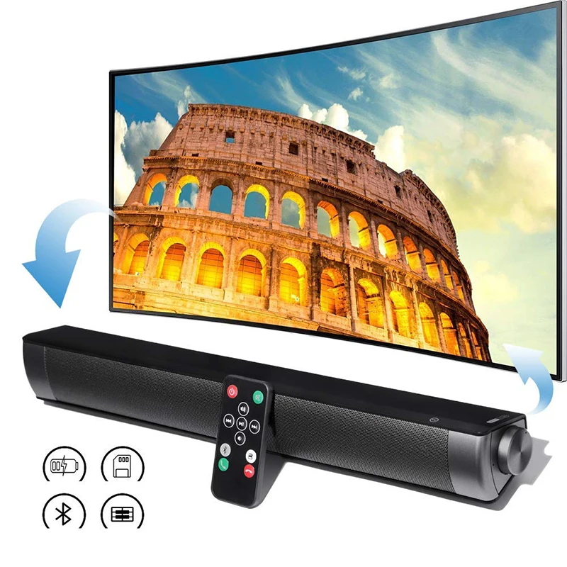 Sound Bar TV Soundbar Wired and Wireless Bluetooth Home Theater TV Speaker, Surround Sound Bar for TV, PC, Cellphone