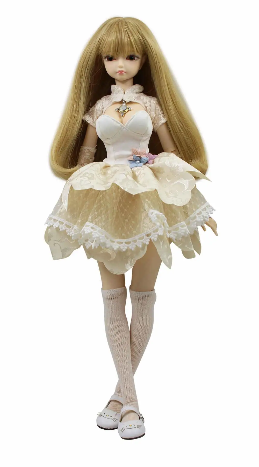 Dream Fairy 1/4 bjd 45 см кукла Сладкая девушка с макияж золотые длинные волосы сустава тела - Цвет: like the picture